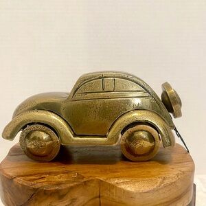 Brass VW Bug Volkswagen Beetle
Car Figural Desk Decor NWT